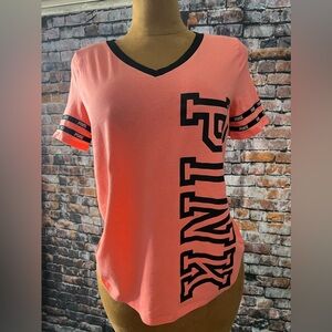 PINK Victoria's Secret Women's Coral V-Neck Top